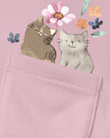 Lyserød - Parfait Pink - Name it - tshirt - katte - 13228031