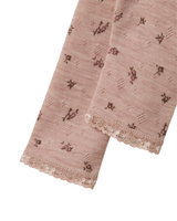 Lyserød - Shadow Gray - Name it - Uld leggings - Blomster - 13228302