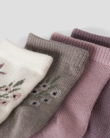 Rosa - Shadow Gray - Name it - Strømper - 4-pak - 13228413