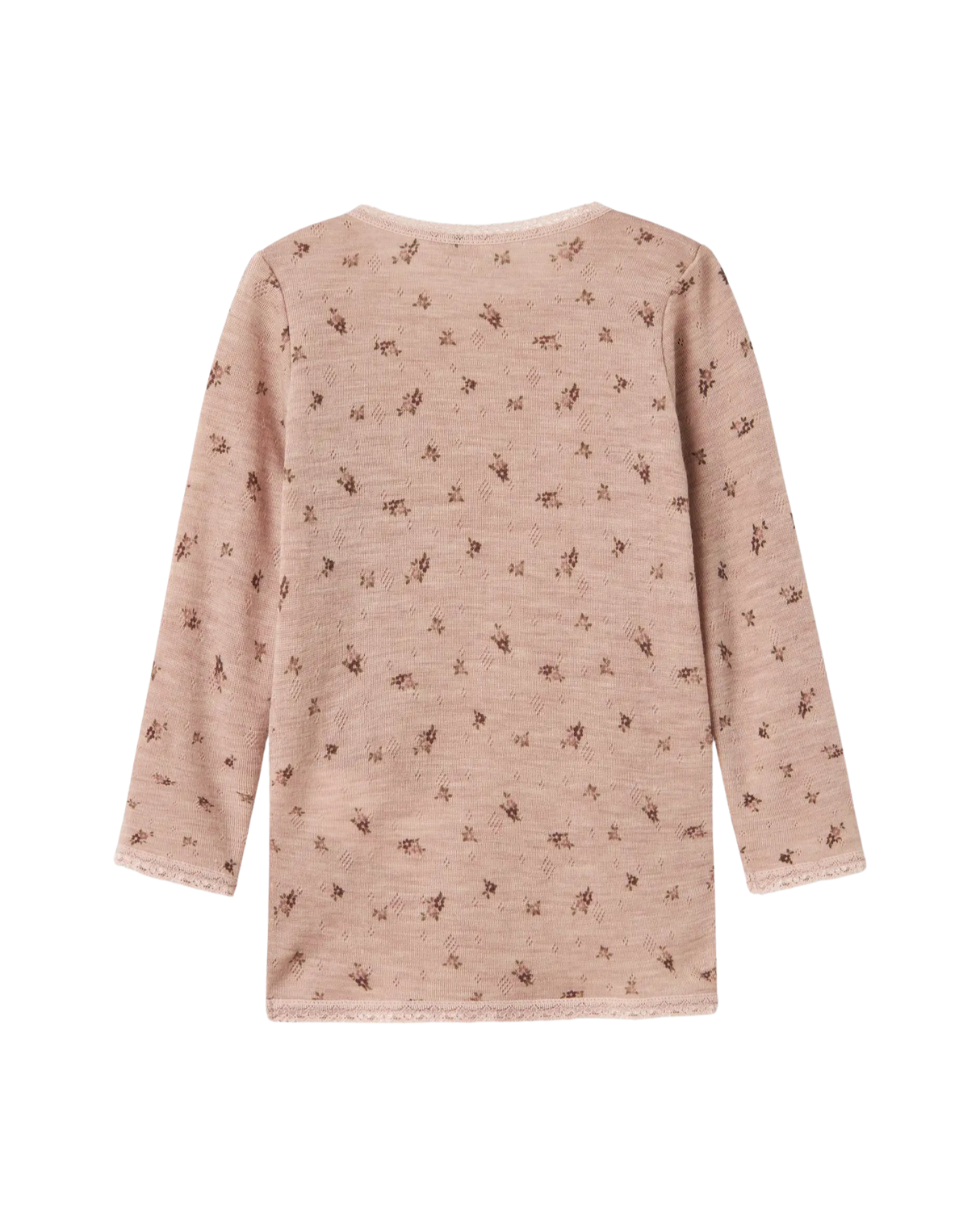 Lyserød - Shadow Gray - Name it - Uld bluse - Blomster - 13228432
