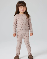 Lyserød - Shadow Gray - Name it - Uld leggings - Blomster - 13228434