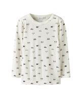 Creme Hvid - Snow white/Small Cars - name it  - bluse - 13229014
