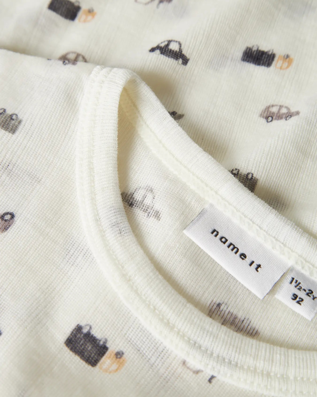 Creme Hvid - Snow white/Small Cars - name it  - bluse - 13229014