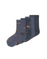 Blå - Folkstone Gray - Name it - Strømper - 4-pak - 13229070