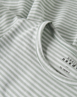 Lysegrøn / Hvid - Aqua Gray / Bright White - Name it - Kjole - Strippet - 13230226