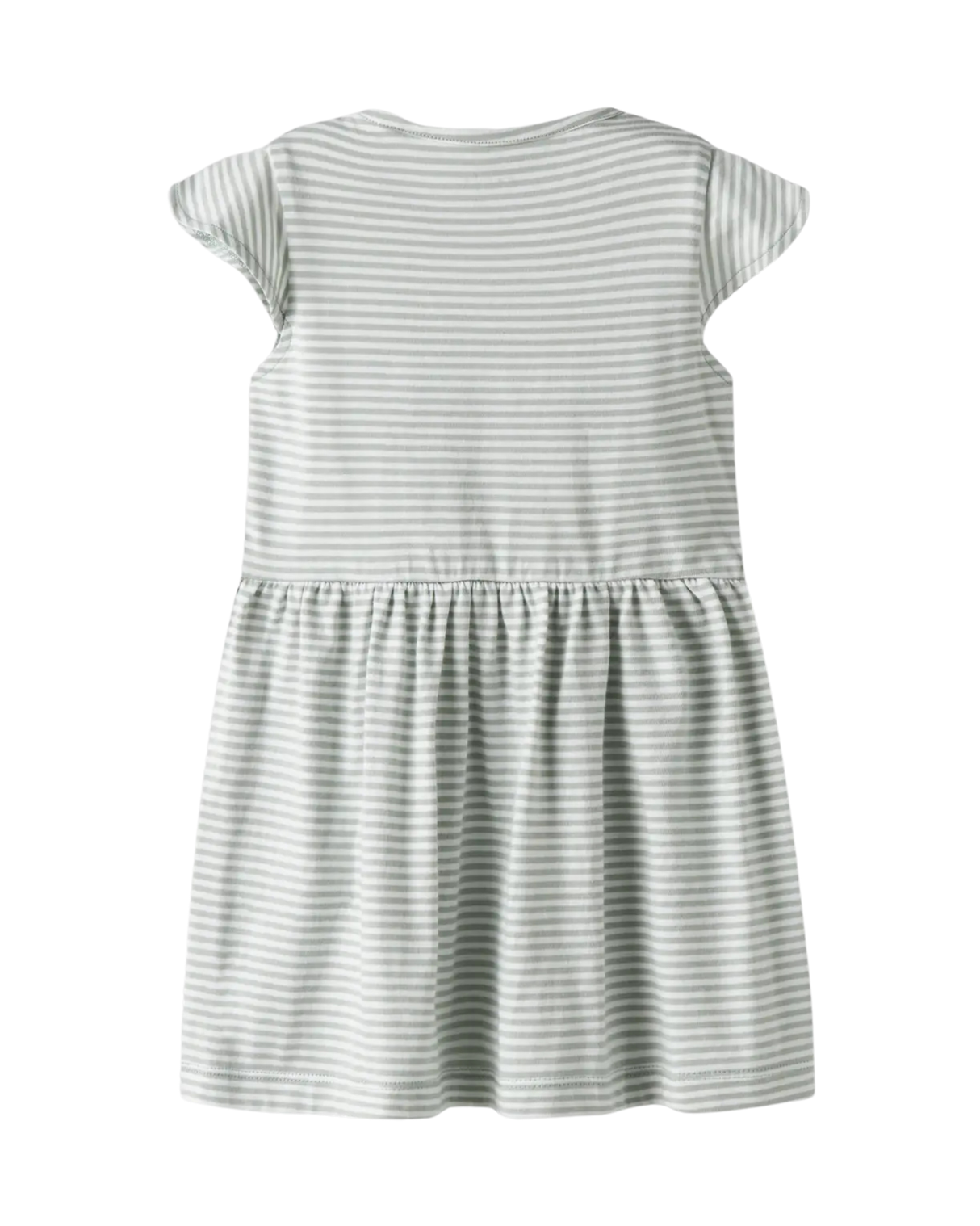 Lysegrøn / Hvid - Aqua Gray / Bright White - Name it - Kjole - Strippet - 13230226