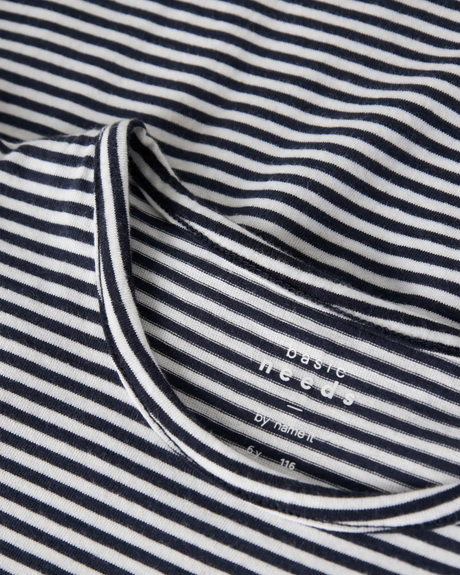 Blå / Hvid - Navy Blazer / Bright White - Name it - Kjole - Strippet - 13230226