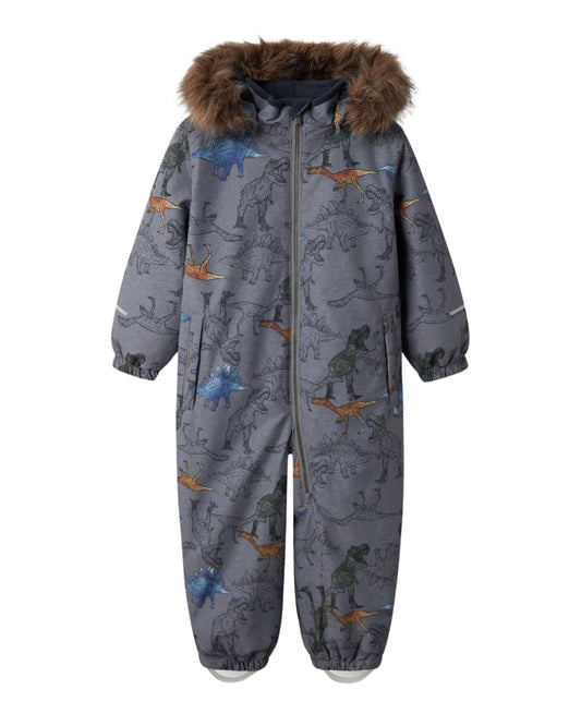 Grå - mockingbird - Name it - dinosaur flyverdragt - 13230578