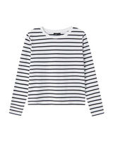 Hvid/sort - Mocha Meringue - Name it - langærmet bluse - 13231944