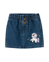 Mørkeblå - Dark Blue Denim - Name it - Denim nederdel - 13232622