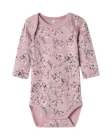 Lilla - Grape Shake - Name it - 3-pack - Bodystocking - Blomster - 13232733