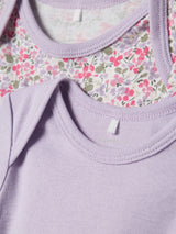 Lilla - Pastel Lillac - Name it - 3pack body - Blomster - 13232735
