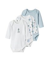 Lyseblå - Baby Blue - Name it - 3-pack - Bodystocking - Elefant - 13232736