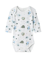 Lyseblå - Baby Blue - Name it - 3-pack - Bodystocking - Elefant - 13232736