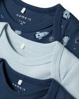 Blå - Dark Denim - Name it - 3-pack - Bodystocking - Rummet - 13232738