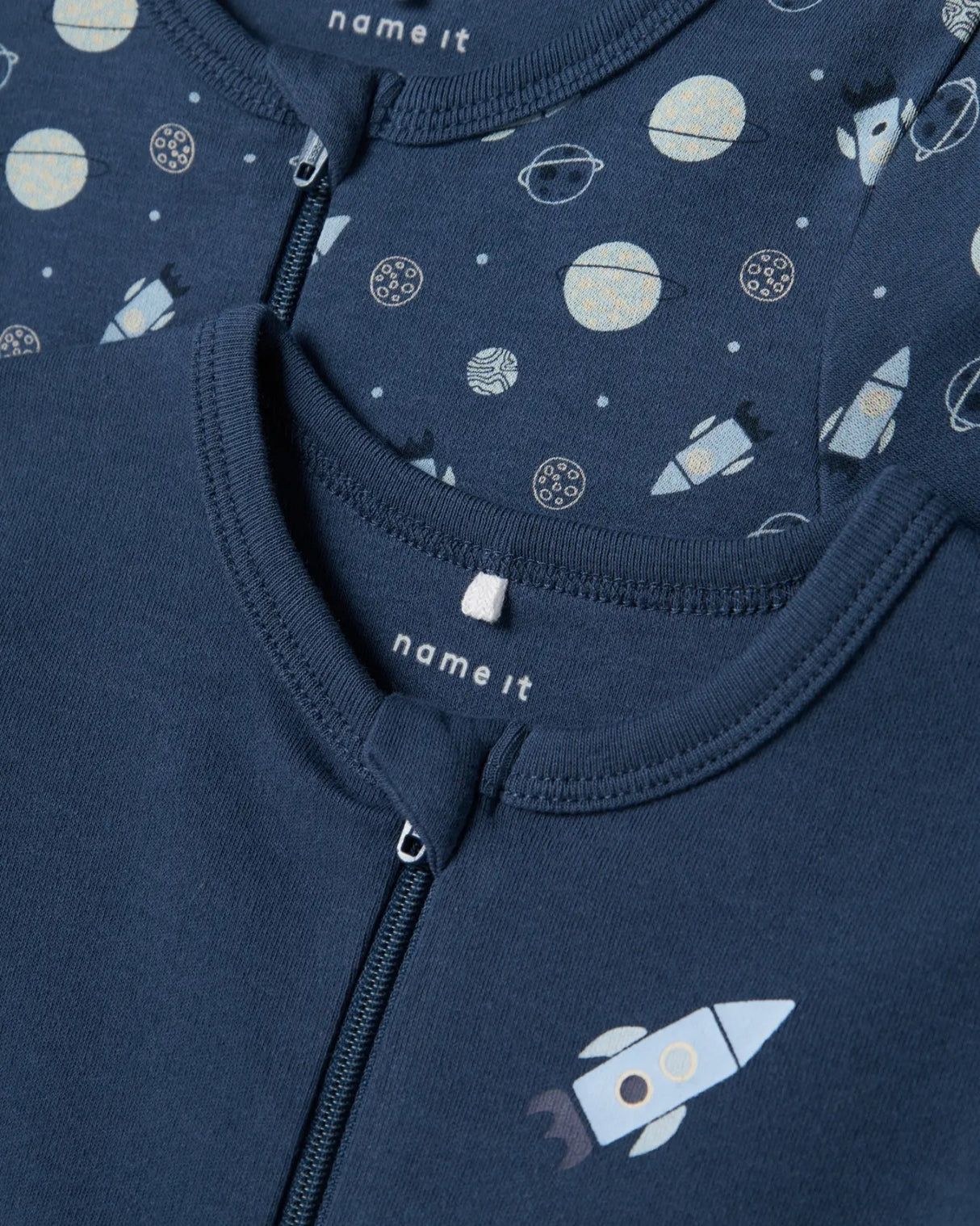 Blå - Dark Denim - Name it - Natdragter (med lynlås) - 2-pack -  rummet - 13232746