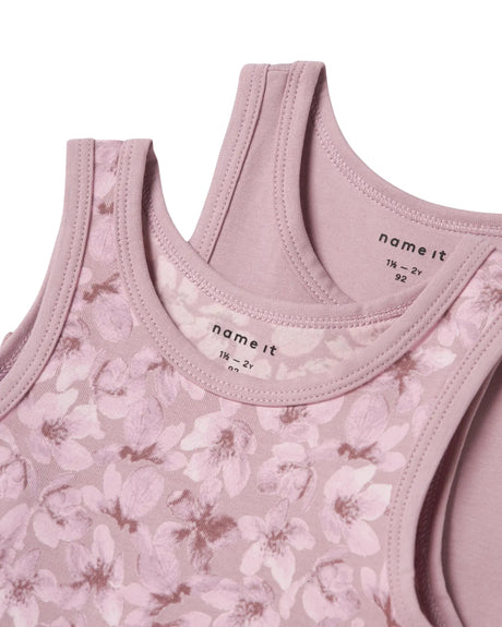 Lilla - Mauve Shadows - Name it - 2-pack - Undertrøjer - Blomster - 13232977