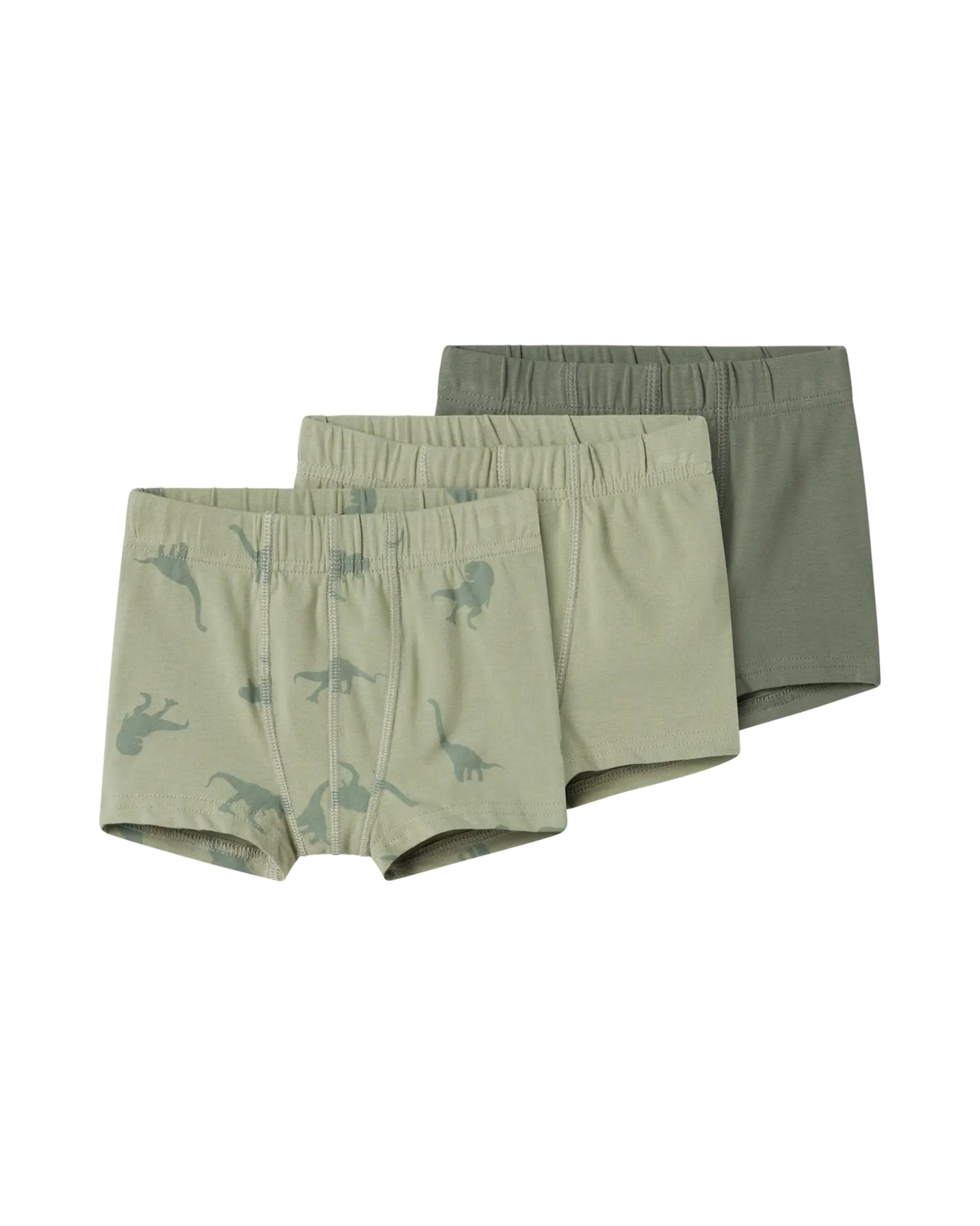Grøn - Agave Green - Name it - 3 pack - boxeshorts - Dinosaurer - 13232991