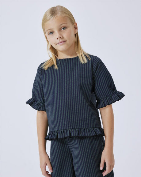Grøn/blå - Dark sapphire - name it - bluse - 13233412