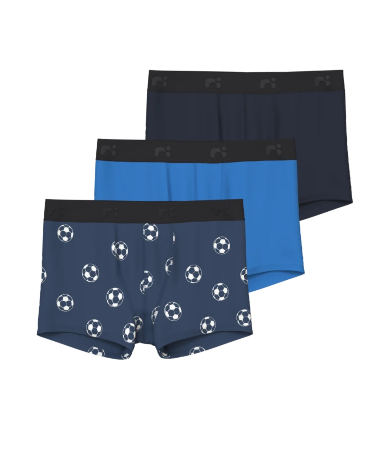 Blå - Dark Denim - Name it - 3 pack - boxershorts - Fodbold - 13233999