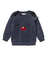 Navy - Dark Sapphire - Name it - Teddy - sweatshirt - rensdyr - 13234746