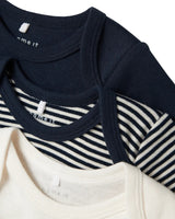 Blå - Dark Sapphire - Name it - 3-pack - Bodystocking - hval - 13235147