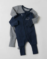 Blå - Dark Sapphire - Name it - Natdragter (med lynlås) - 2-pack - Hval - 13235148