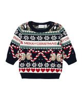 Blå - dark sapphire - Name it - julestrik trøje - 13235185