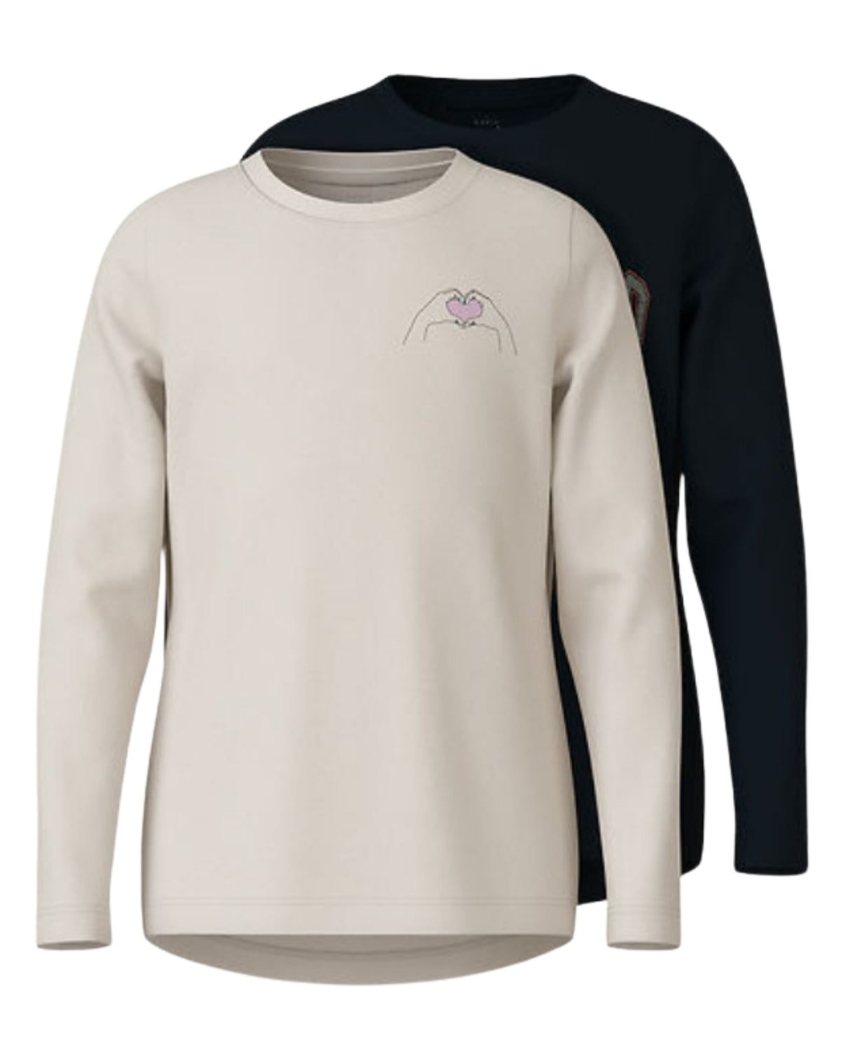 Sort - hvid - Name it - 2 pak bluser - 13235578