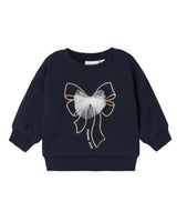 Navy - Dark Sapphire - Name it - sweatshirt - sløjfe - 13236115