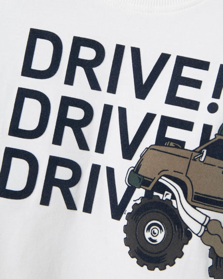 Hvid - Bright White - Name it - Langærmet Bluse - Monster Truck - 13236458