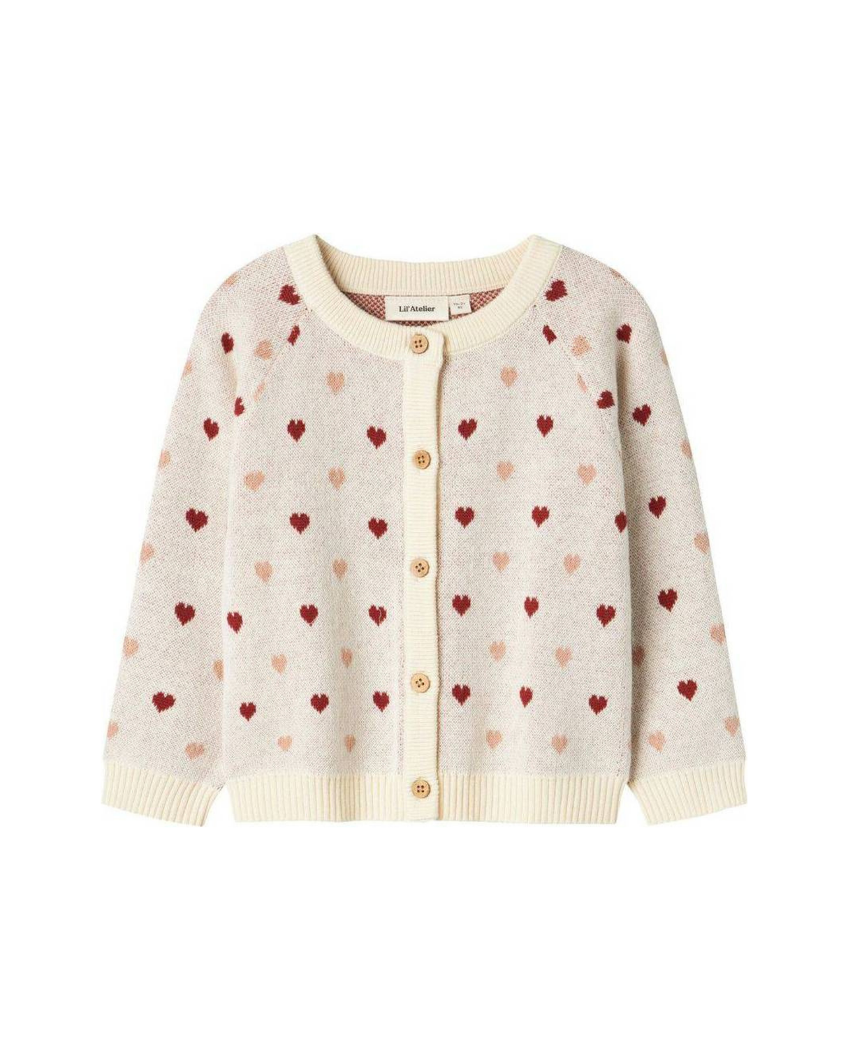Offwhite - Turtledove - Lil' Atelier - Cardigan - Hjerter - 13236718