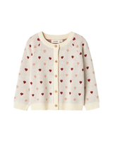 Offwhite - Turtledove - Lil' Atelier - Cardigan - Hjerter - 13236718