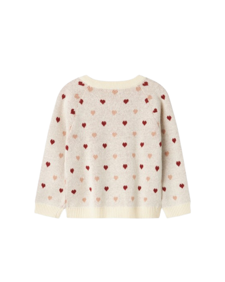 Offwhite - Turtledove - Lil' Atelier - Cardigan - Hjerter - 13236718