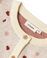 Offwhite - Turtledove - Lil' Atelier - Cardigan - Hjerter - 13236718