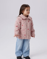 Lyserød - Pale Mauve - Name it - Jakke - Hjerter - 13237545