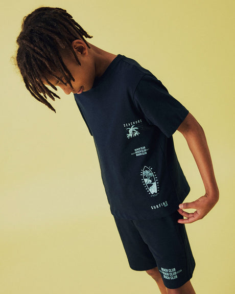 Mørkeblå - Dark Sapphire - Name it - T-shirt - Print - 13238102