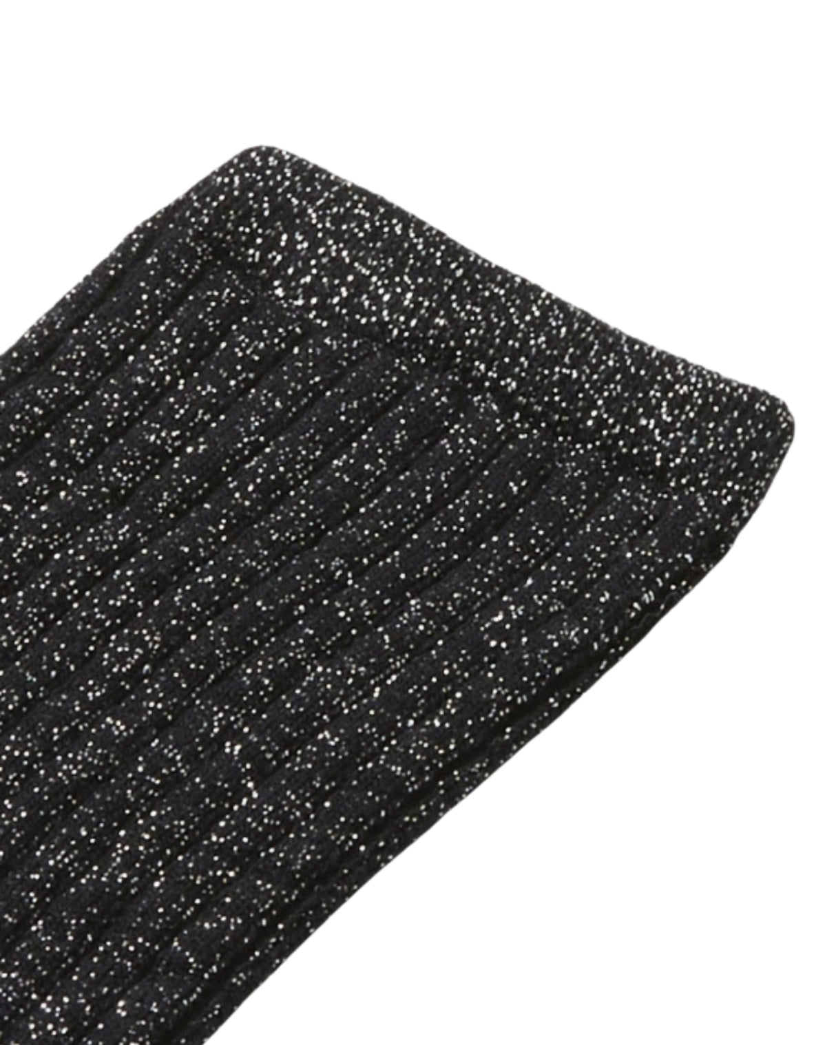 Sort - Black - Name it - rib sokker - glimmer sølv - 13238175