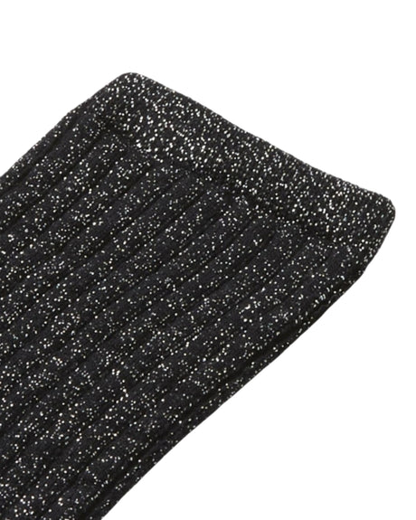 Sort - Black - Name it - rib sokker - glimmer sølv - 13238175