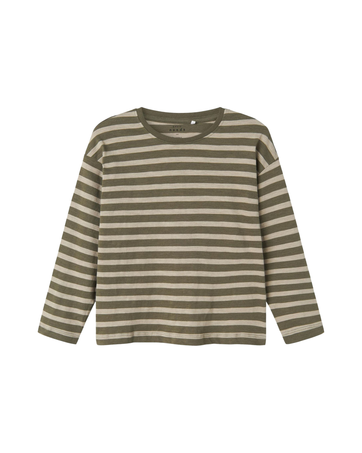 Grøn - Dusty Olive - Name it - Bluse - Striber - 13238187