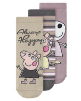 Lilla/Sand - 3pak - Elderberry - Name it - Strømper - Peppa Pig - Gurli Gris - 13238207