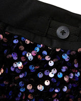 Sort - Black/Purple Opu - Name It - Glitter - Bukser - 13238223