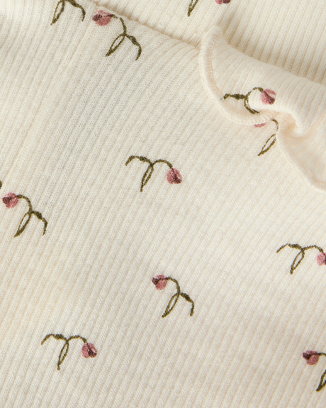 Offwhite - Almost Mauve - Lil'Atelier - Leggings - Blomster - 13238333