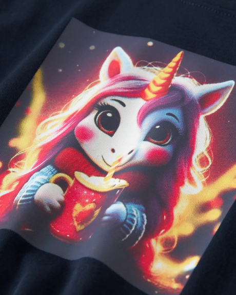 Mørkeblå - Navy Blazer/Hot Cocoa - Name it - bluse - enhjørning - 13238407