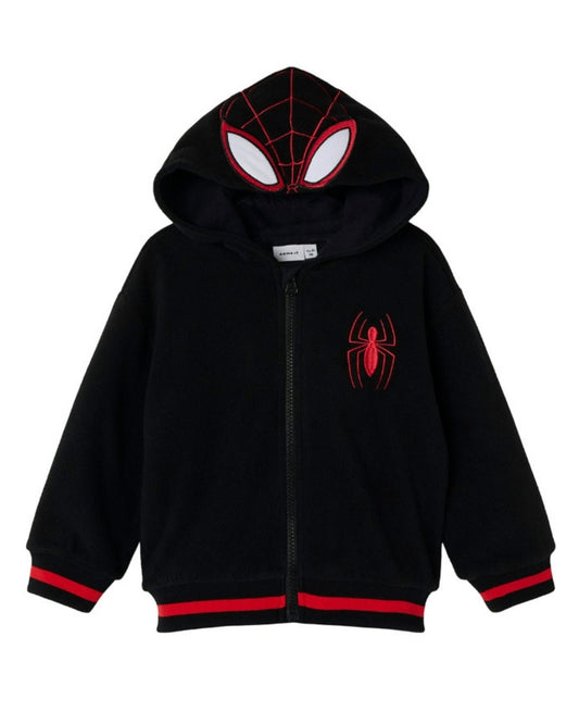 Sort - Black - Fleecejakke - Spiderman - Marvel - 13238449