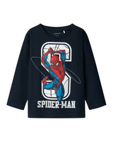 Navy - Dark Sapphire - Name it - long sleeve blouse - spiderman - 13238557
