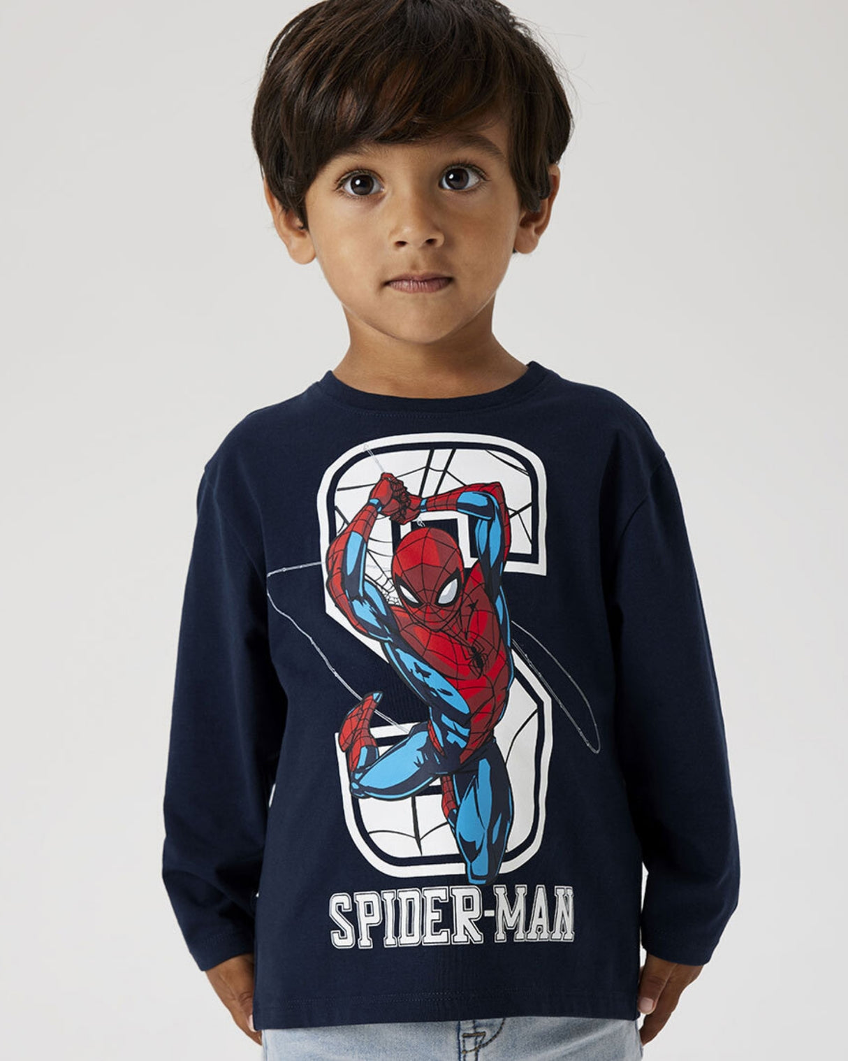 Navy - Dark Sapphire - Name it - long sleeve blouse - spiderman - 13238557