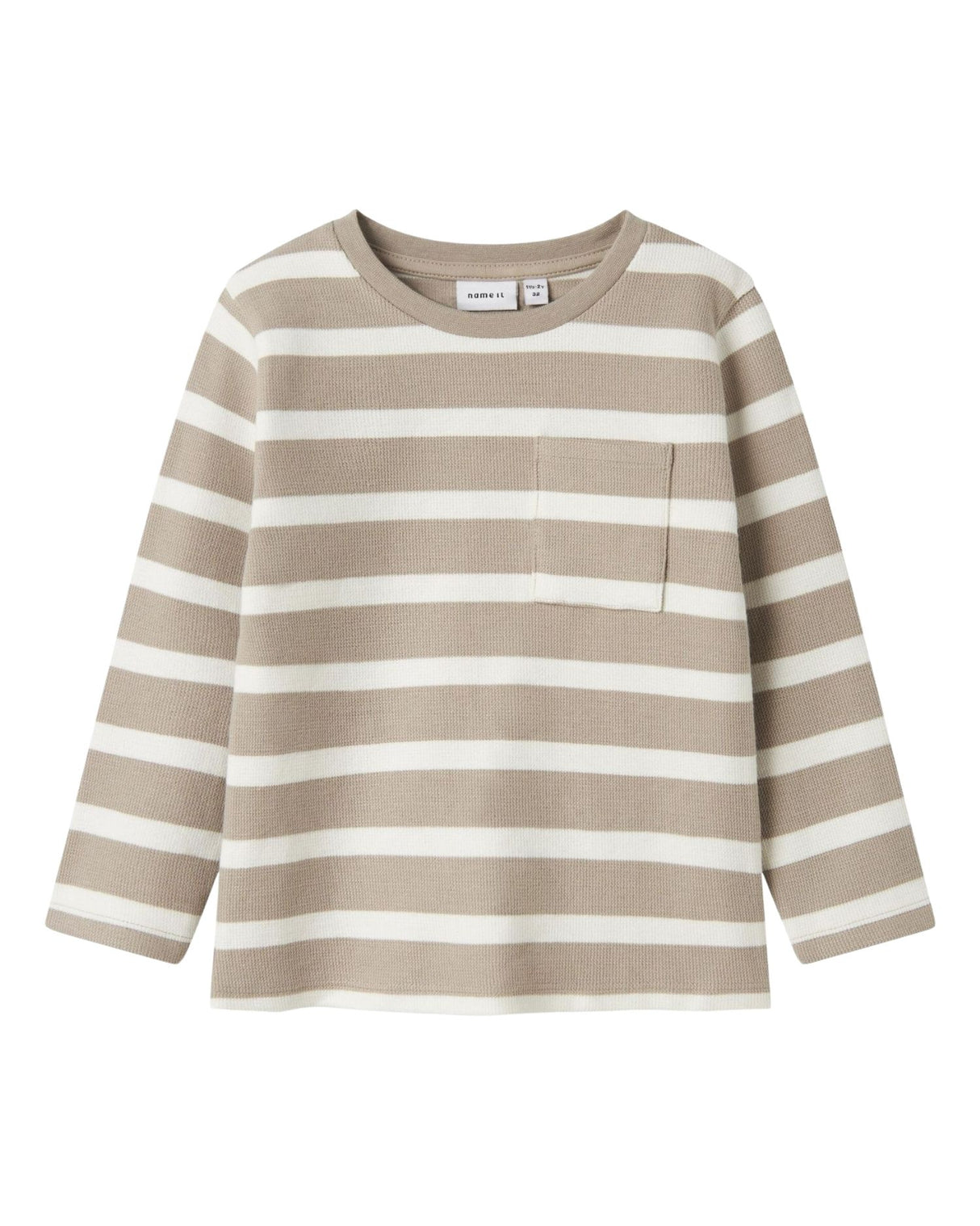 Beige/Hvid - Pure Cashmere - Name it - tshirt - langærmet - 13238928