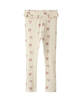 Offwhite - Turtledove - Lil'Atelier - Leggings - Sløjfer - 13239259