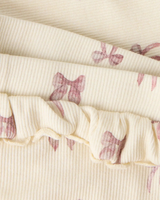 Offwhite - Turtledove - Lil'Atelier - Leggings - Sløjfer - 13239259